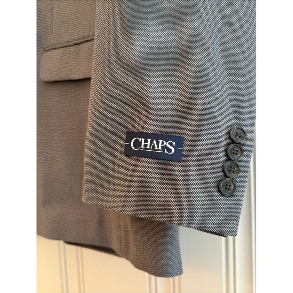 Chaps Men's Gray Notch-Lapel Sport Coat